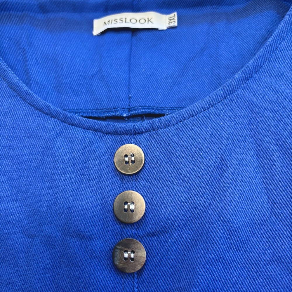 MISSLOOK Royal Blue Jumper Smock Plus Size XXXL TeacherArtsy Chore Modest Church - Picture 6 of 10